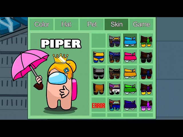 Piper in Among Us ◉ funny animation - 1000 iQ impostor