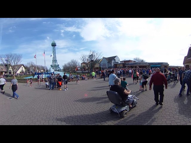Walking Into Kings Island on Opening Day in 360 - REALISTIC SOUND!