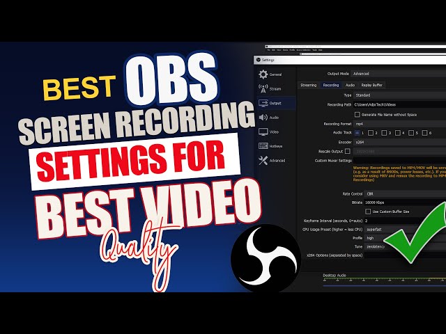 Best settings OBS 2022 | best OBS settings for recording 2022