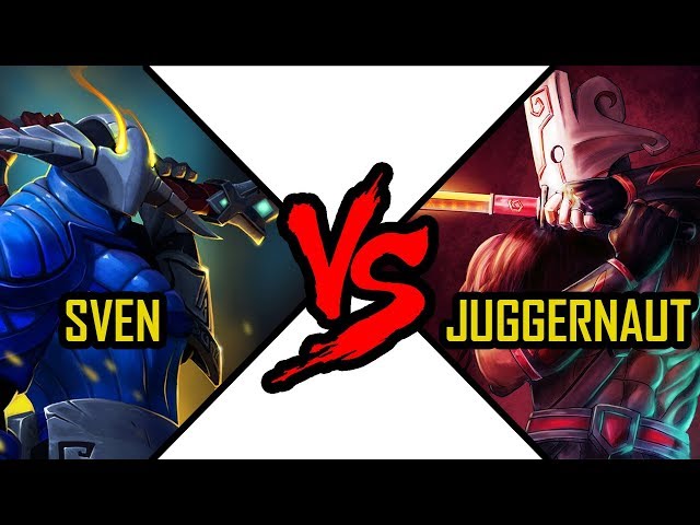 Dota 2 Sven vs Juggernaut - dota 2 arena battle Rogue Knight vs Yurnero epic fight #2