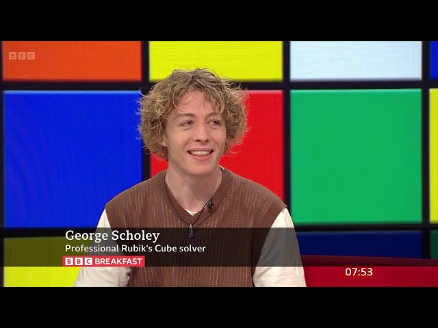George Scholey (Professional Rubik's Cube Solver) On BBC Breakfast [20.06.2024]