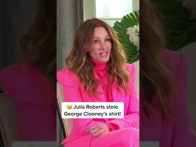 Julia Roberts Stole George Clooney’s Shirt From 'Ticket To Paradise'