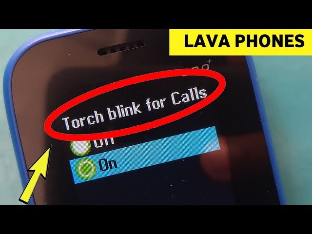 LAVA keypad Mobile | Torch flash Light Turn on incoming calls in lava a1 Lava Hero 600 | A1, Gem A9