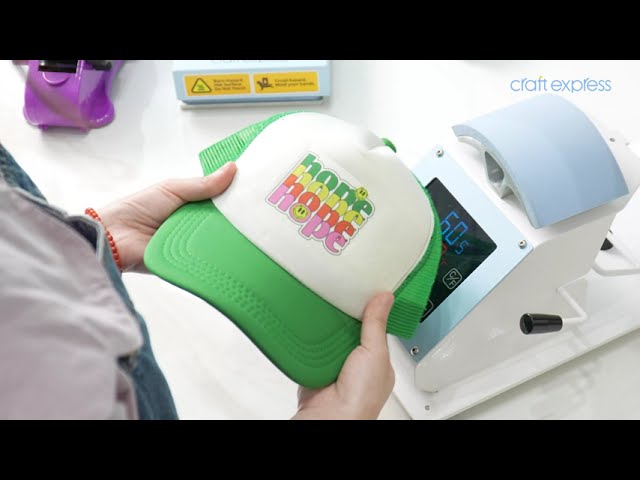 🧢How to make sublimation transfer designs onto trucker hat, baseball caps by 3-in-1 combo heat press