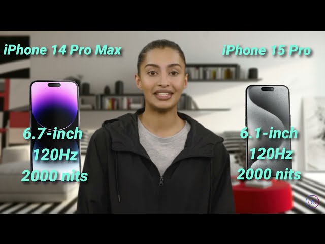 Who has the better main specs? iPhone 14 Pro Max vs iPhone 15 Pro? 3D View | 360°