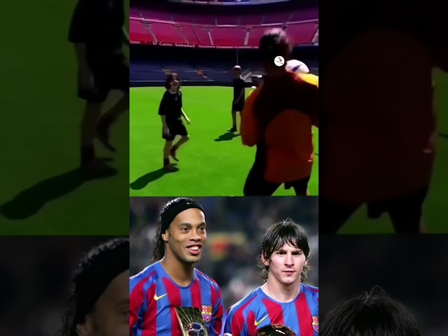 Teenage Messi and Ronaldinho