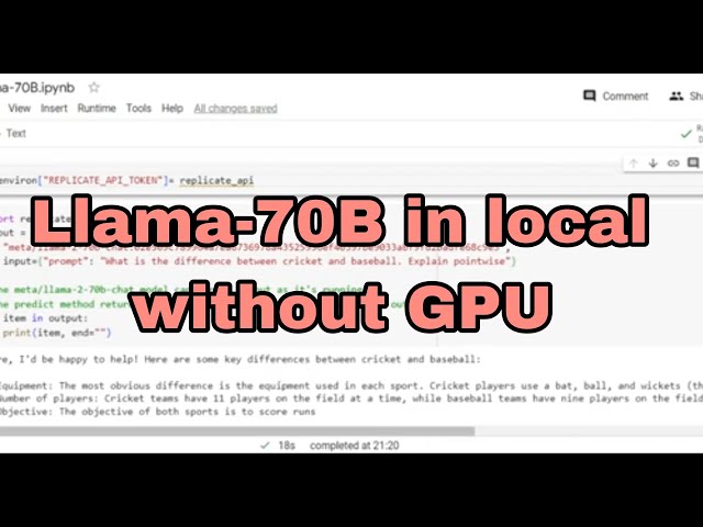 How to run Llama2-70B model in local without GPU?