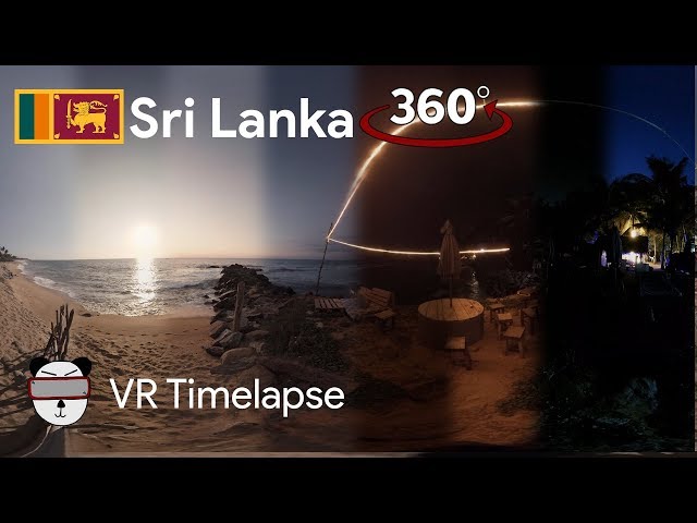 ⏰🎥 360° Timelapse: 24 Hours @ The Beach | Galle, Sri Lanka 🇱🇰