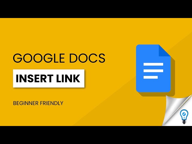 How to insert a link in Google Docs
