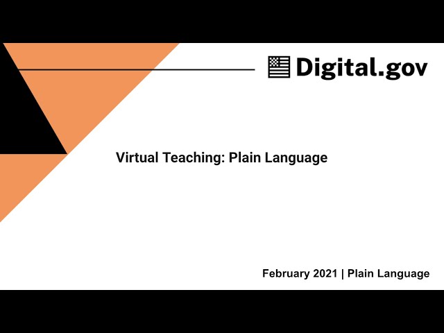 Virtual Teaching: Plain Language
