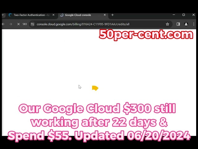 Google Cloud $300 acc still working after 22 days spend $55 - Free Trial Account