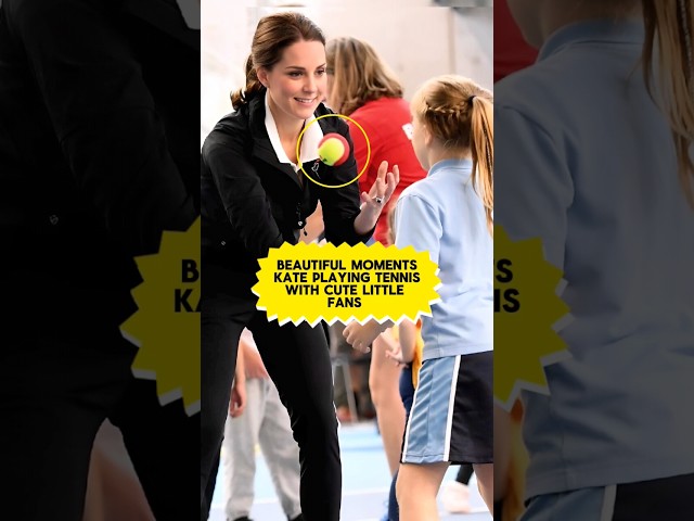 Princess Kate some beautiful memories in photos playing tennis with cute fans. #kate #Shorts