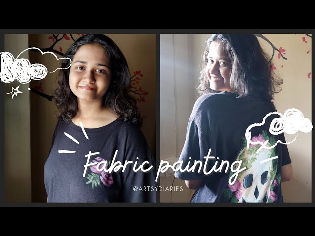 Customizing an old t-shirt! // fabric painting//entry 4