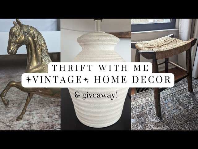 Thrift With Me for VINTAGE decor || Vintage Home Decor Haul || Vintage DIY & Decorating