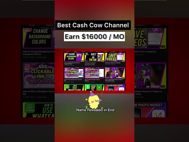 Best Cash Cow Channel ideas for YouTube Automation [$16000/Mo] #shorts