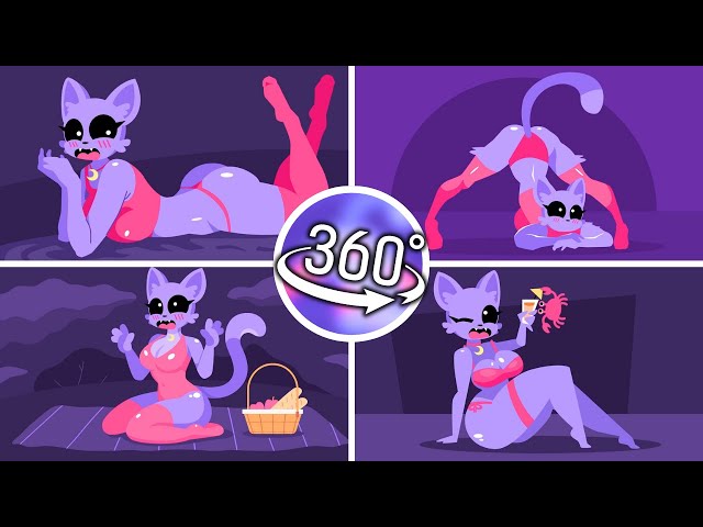 CATNAP GIRL COMPILATION in 360 VR Cinema | Smiling Critters