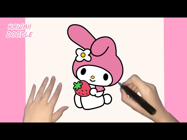 🌸HOW TO DRAW CUTE MY MELODY 🐰🩷~ STEP BY STEP ~ KAWAII DOODLE