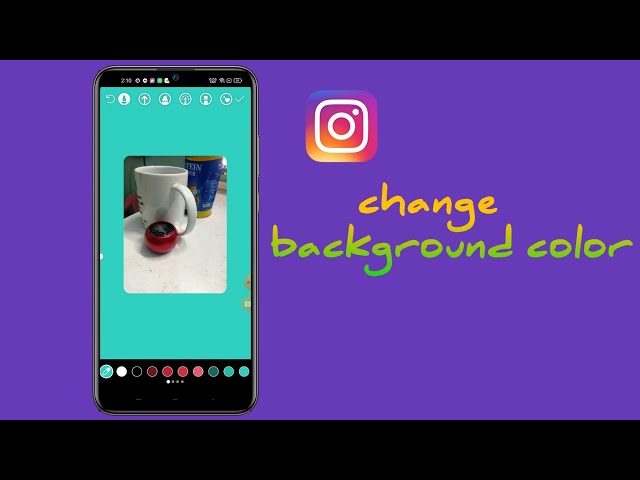 how to change background color on instagram story