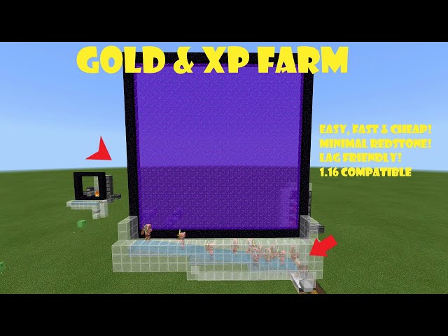 EASIEST GOLD & XP FARM - Minecraft Bedrock Tutorial!