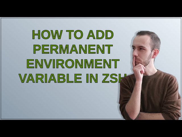 Apple: How to add permanent environment variable in zsh
