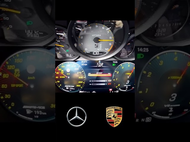 Mercedes AMG GTR v GT3 RS #SHORTS