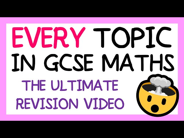 THE ULTIMATE REVISION VIDEO - FOUNDATION GCSE | GCSE 2024