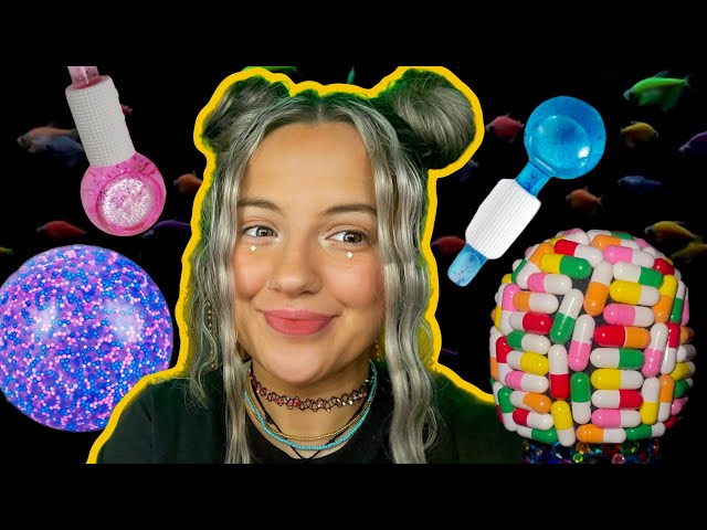 ASMR LIVE pt. 2 🐠📱— pill mic/ light, orbeez ball, water globes, mouth sounds, whispers, taps, etc!