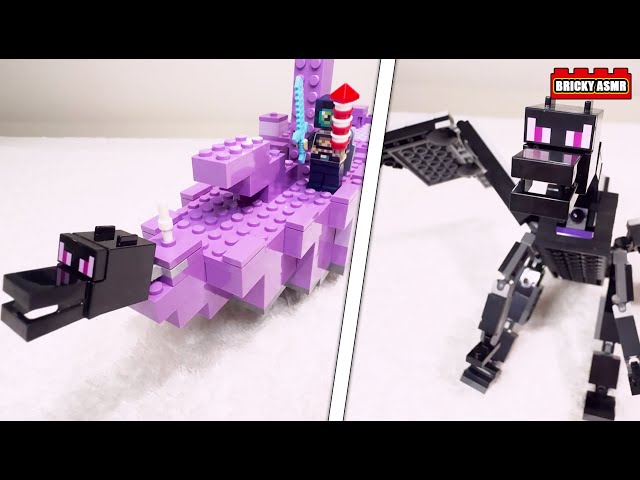 LEGO Building the Ender Dragon & End Ship (ASMR Speed Build)