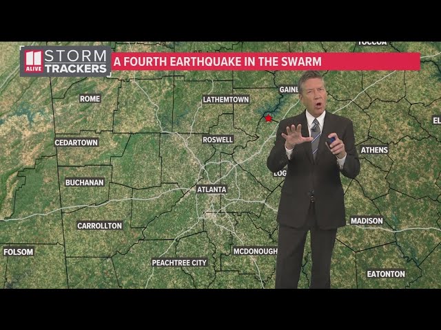 Fourth earthquake shakes area near Lake Lanier in what scientists are calling an 'earthquake swarm'