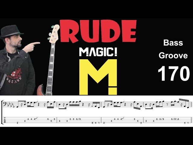 RUDE (MAGIC!) How to Play Bass Groove Cover with Score & Tab Lesson