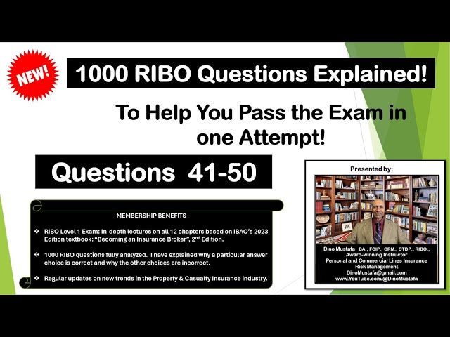 RIBO Questions Explained   (Questions 41-50)