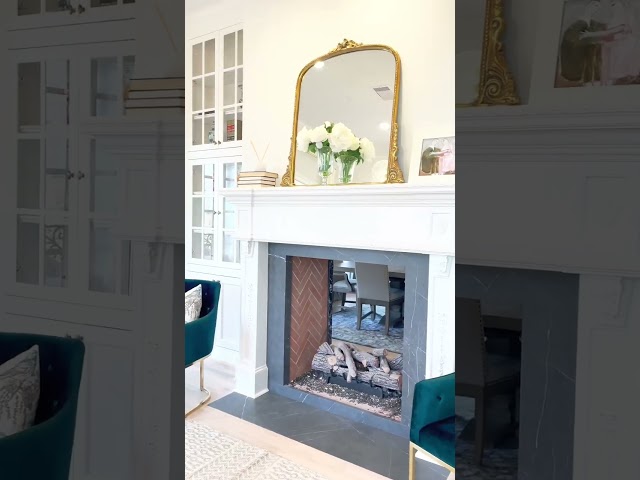 Double Sided Large-Format Porcelain Fireplace