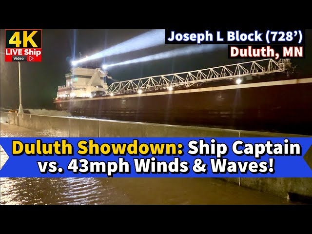 ⚓️Duluth Showdown: Ship Captain vs. 43mph Winds & Waves!