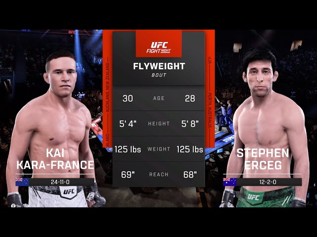 UFC 305 Kai Kara France Steve Erceg UFC 5 FW Fight Simulation 🇳🇿🇦🇺👊🎮 Perth