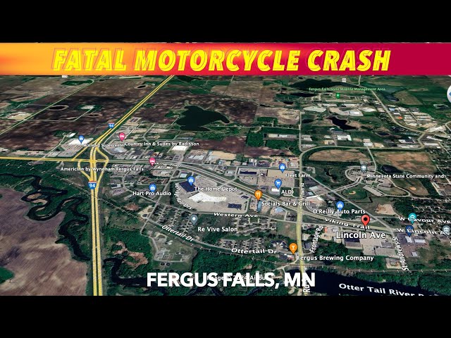 Fatal Motorcycle Crash At Fergus Falls, Minnesota