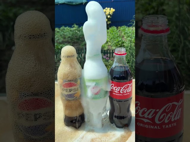 Experiment Coca Cola, Fanta, Sprite vs Mentos #Shorts