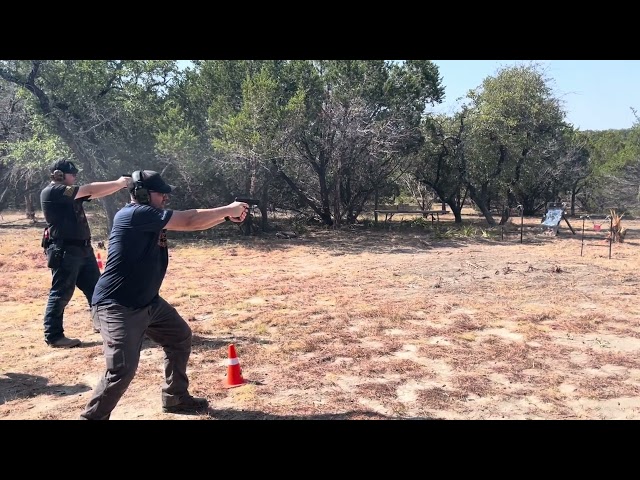 Handgun dueling tree target shooting competition. I lost!