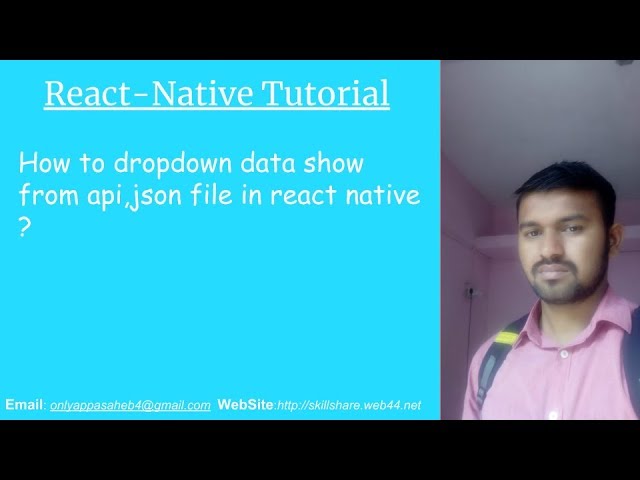 How to dropdown data show from api,json file in react native ?