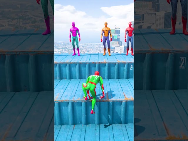 GTA 5 Epic Water Ragdolls | Spider-Man Jumps / Fails ep.20 #shorts