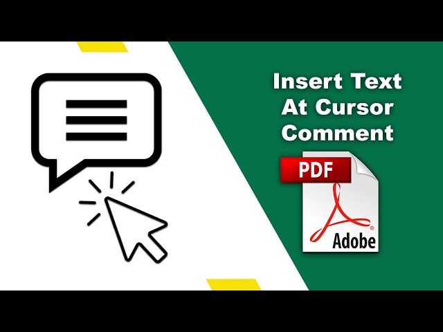 How to insert text at cursor comment in a pdf file (Edit PDF) using Adobe Acrobat Pro DC
