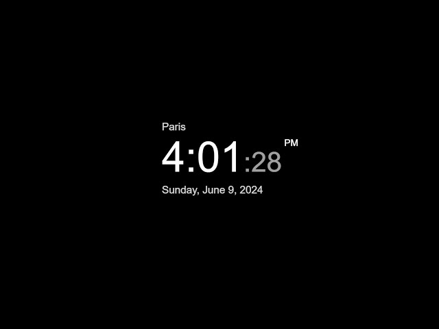 🔴 LIVE | Clock / Paris, heure locale en France / Paris, France local time  /  프랑스 파리 현지시간 / 파리 실시간