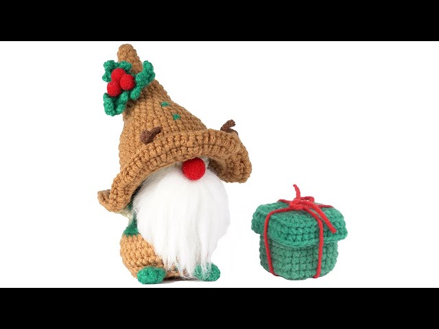 Christmas Gnome-43： How to crochet the Christmas gnome's gift box？