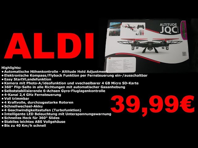 TEST - Aldi Drohne - Jamara Altitude JQC 39.99€