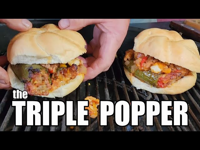 Try Grilling a Triple Popper Burger