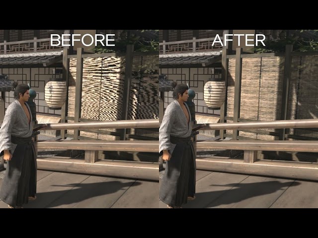 Intel XeSS 1.3 temporal stability improvements demo, featuring Like a Dragon Ishin!