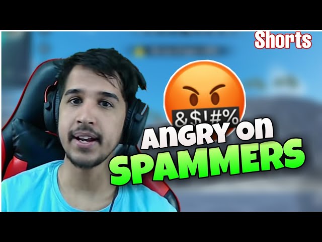 Desi Gamers Angry on Spammers 😡 || Amitbhai Very Angry - Garena Free Fire #shorts