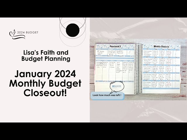 Monthly Budget Closeout! January 2024 Come and see how much was left over