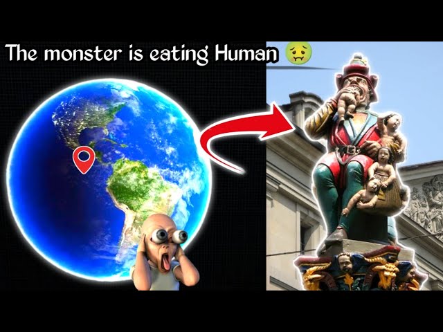 😱The monster is eating Human 💯 Real life Monster 💀#googlemaps #3d #animation #googlearth #viral #yt