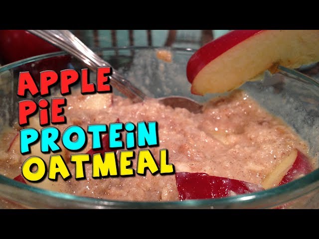 Apple Pie Protein Oatmeal | Healthy Apple Oats