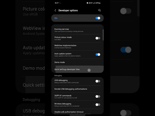 TURN OFF ALL SENSORS IN ONE BUTTON IN SAMSUNG MOBILE